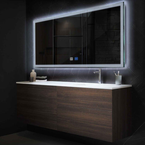 Oglinda LED Orizontala, Touch LED, Dimare, Dezaburire, LED 6000K Rece - Gama Edge Model 1
