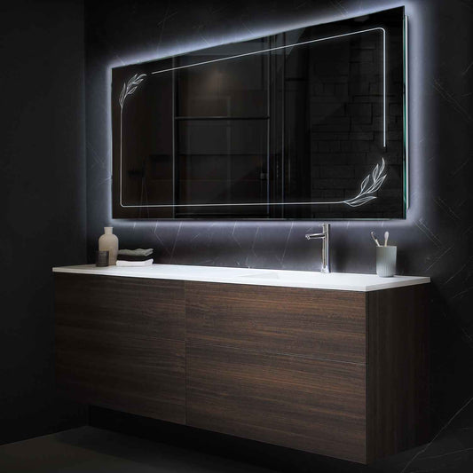 Oglinda LED Orizontala, Fara functii, LED 6000K Rece - Gama Good Vibes Model 1