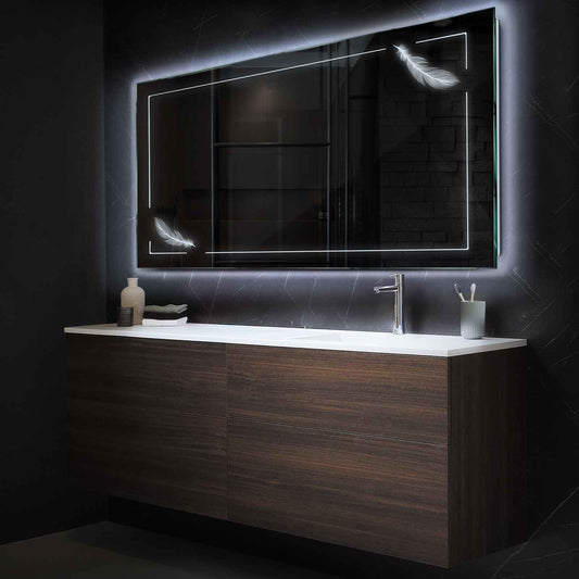 Oglinda LED Orizontala, Fara functii, LED 6000K Rece - Gama Good Vibes Model 2