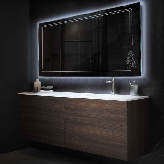 Oglinda LED Orizontala, Fara functii, LED 6000K Rece - Gama Good Vibes Model 3