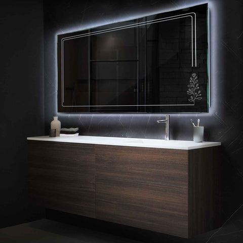 Oglinda LED Orizontala, Fara functii, LED 6000K Rece - Gama Good Vibes Model 3