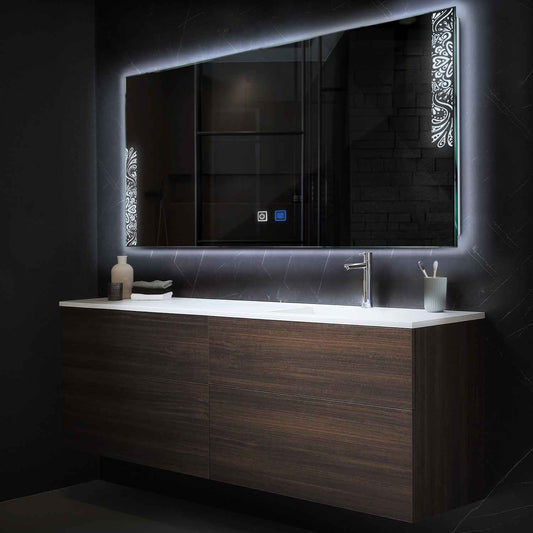 Oglinda LED Orizontala, Touch LED, Dimare, Dezaburire, LED 6000K Rece - Gama Good Vibes Model 4
