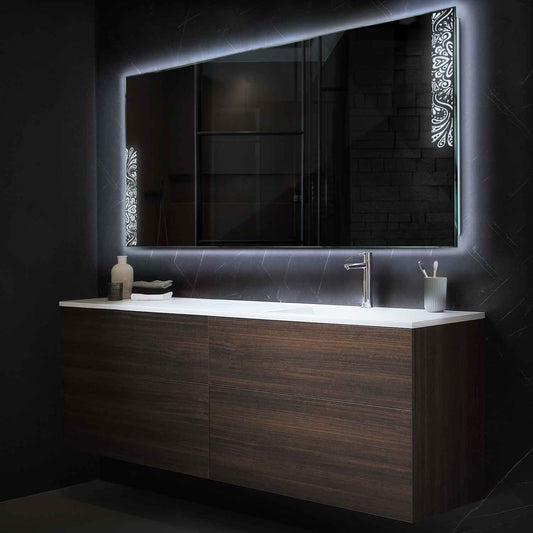 Oglinda LED Orizontala, Fara functii, LED 6000K Rece - Gama Good Vibes Model 4