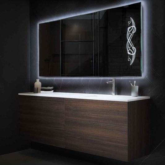 Oglinda LED Orizontala, Fara functii, LED 6000K Rece - Gama Good Vibes Model 6