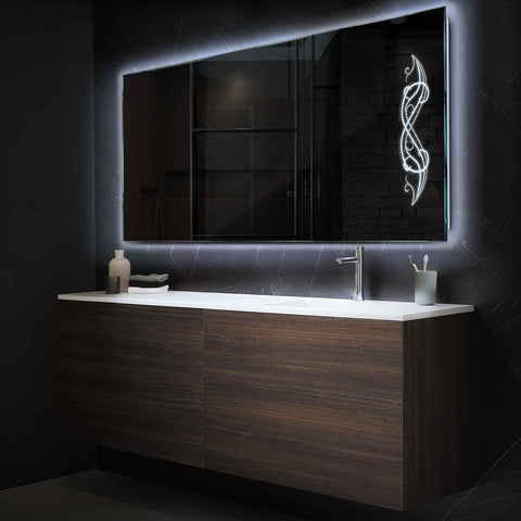 Oglinda LED Orizontala, Fara functii, LED 6000K Rece - Gama Good Vibes Model 6
