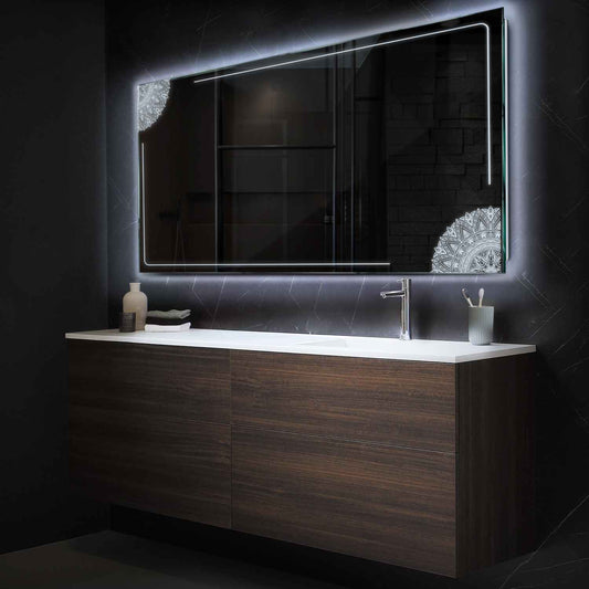 Oglinda LED Orizontala, Fara functii, LED 6000K Rece - Gama Good Vibes Model 7