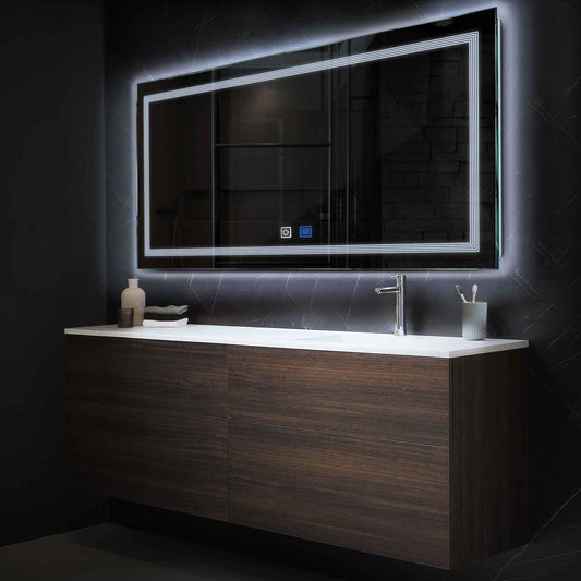 Oglinda LED Orizontala, Touch LED, Dimare, Dezaburire, LED 6000K Rece - Gama Minimal Model 1