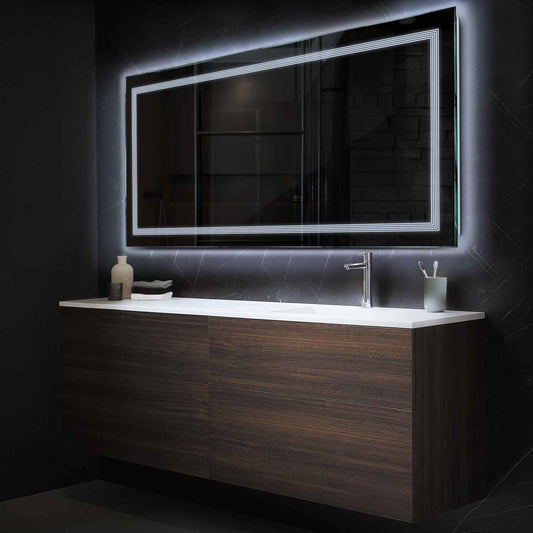 Oglinda LED Orizontala, Fara functii, LED 6000K Rece - Gama Minimal Model 1