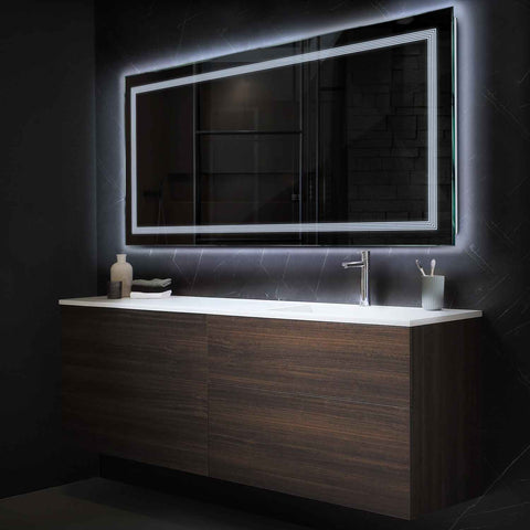 Oglinda LED Orizontala, Fara functii, LED 6000K Rece - Gama Minimal Model 1