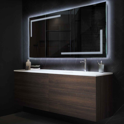 Oglinda LED Orizontala, Fara functii, LED 6000K Rece - Gama Minimal Model 2