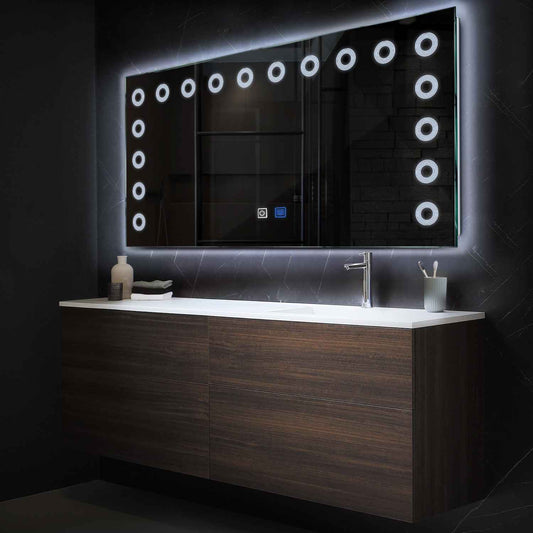 Oglinda LED Orizontala, Touch LED, Dimare, Dezaburire, LED 6000K Rece - Gama Minimal Model 4
