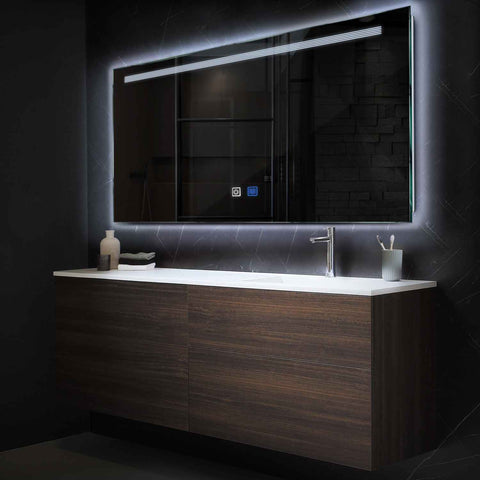 Oglinda LED Orizontala, Touch LED, Dimare, Dezaburire, LED 6000K Rece - Gama Minimal Model 5