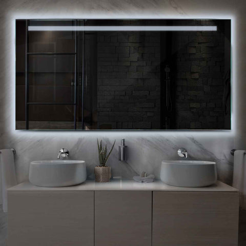 Oglinda LED Orizontala, Fara functii, LED 6000K Rece - Gama Minimal Model 5