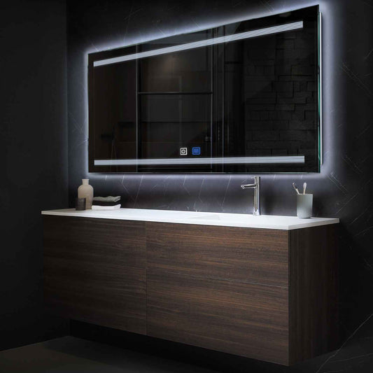 Oglinda LED Orizontala, Touch LED, Dimare, Dezaburire, LED 6000K Rece - Gama Minimal Model 8