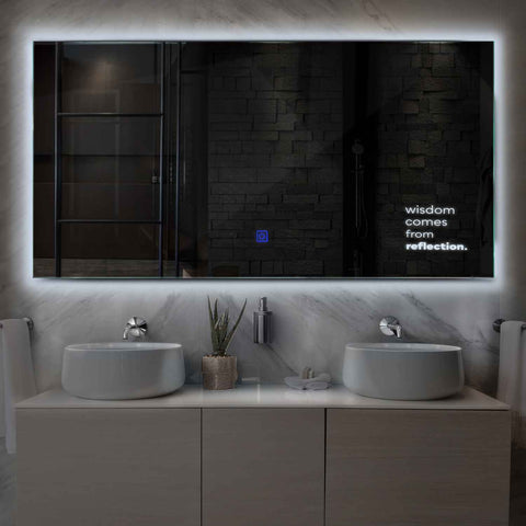 Oglinda LED Orizontala, Touch LED, Dimare, LED 6000K Rece - Gama Motivated Model 1