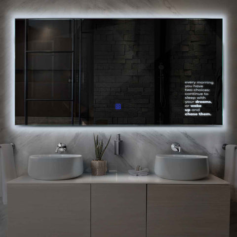 Oglinda LED Orizontala, Touch LED, Dimare, LED 6000K Rece - Gama Motivated Model 2