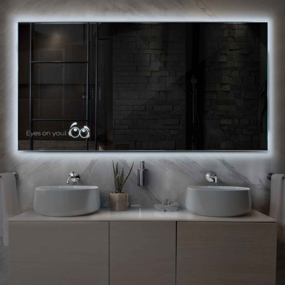 Oglinda LED Orizontala, Fara functii, LED 6000K Rece - Gama Motivated Model 8