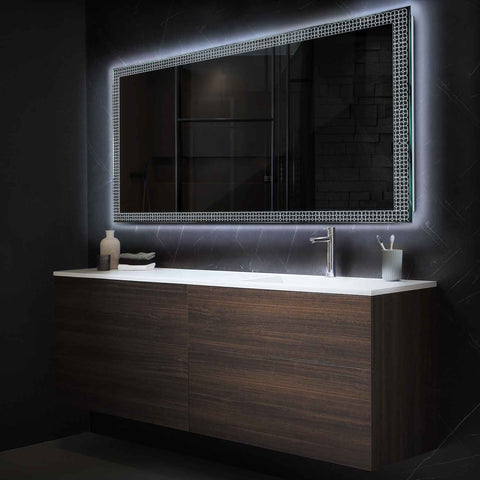 Oglinda LED Orizontala, Fara functii, LED 6000K Rece - Gama Official Model 2