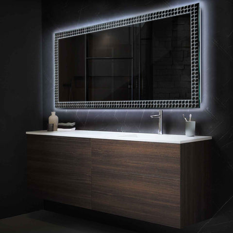 Oglinda LED Orizontala, Fara functii, LED 6000K Rece - Gama Official Model 3