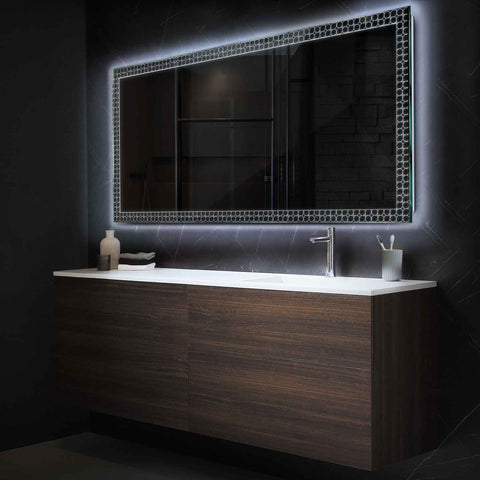 Oglinda LED Orizontala, Fara functii, LED 6000K Rece - Gama Official Model 4