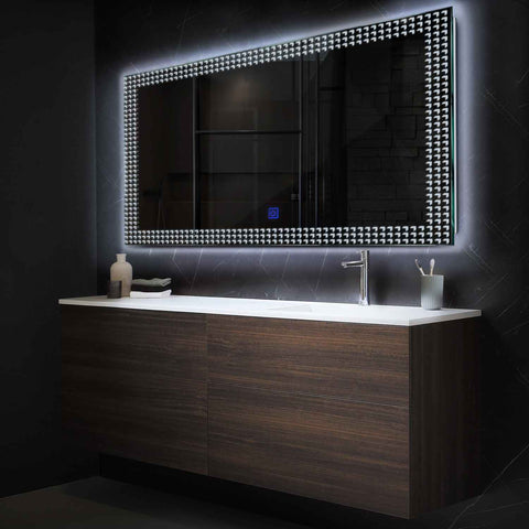 Oglinda LED Orizontala, Touch LED, Dimare, LED 6000K Rece - Gama Official Model 6