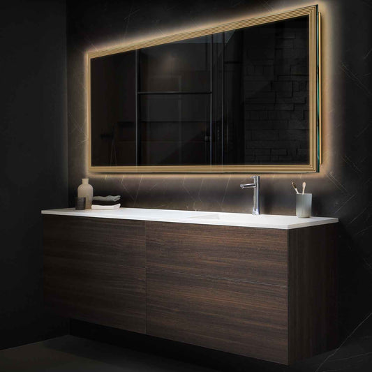 Oglinda LED Orizontala, Fara functii, LED 3000K Cald - Gama Edge Model 1