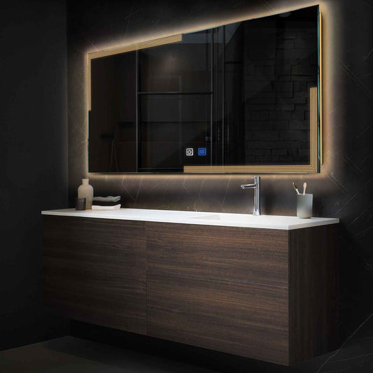 Oglinda LED Orizontala, Touch LED, Dimare, Dezaburire, LED 3000K Cald - Gama Edge Model 2