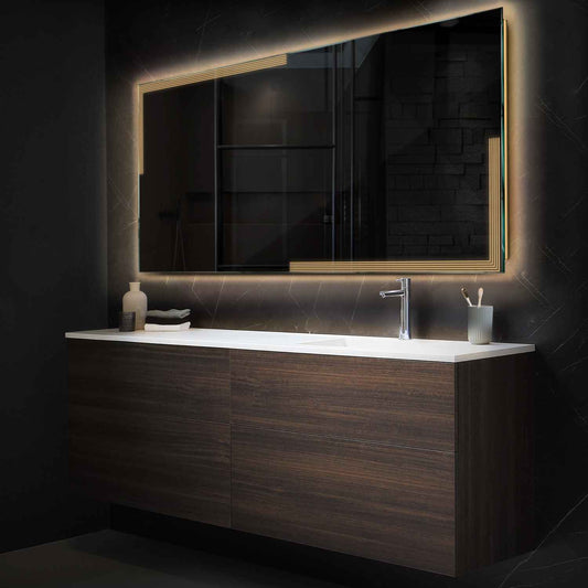 Oglinda LED Orizontala, Fara functii, LED 3000K Cald - Gama Edge Model 2