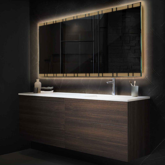 Oglinda LED Orizontala, Fara functii, LED 3000K Cald - Gama Edge Model 3