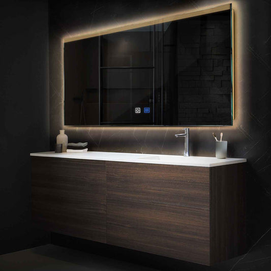 Oglinda LED Orizontala, Touch LED, Dimare, Dezaburire, LED 3000K Cald - Gama Edge Model 5