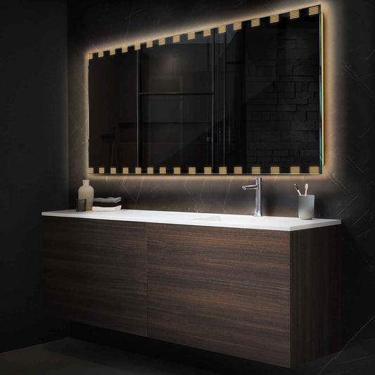 Oglinda LED Orizontala, Fara functii, LED 3000K Cald - Gama Edge Model 6
