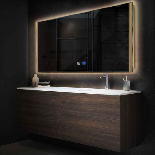 Oglinda LED Orizontala, Touch LED, Dimare, Dezaburire, LED 3000K Cald - Gama Edge Model 7