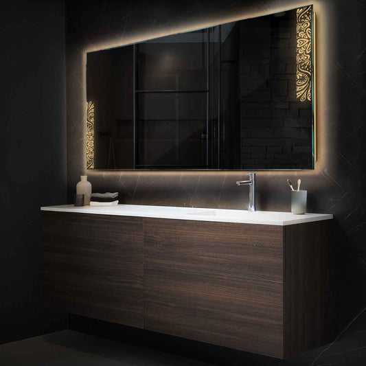 Oglinda LED Orizontala, Fara functii, LED 3000K Cald - Gama Good Vibes Model 4