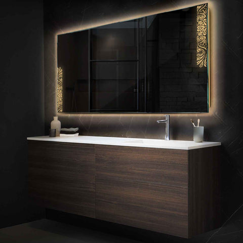 Oglinda LED Orizontala, Fara functii, LED 3000K Cald - Gama Good Vibes Model 4