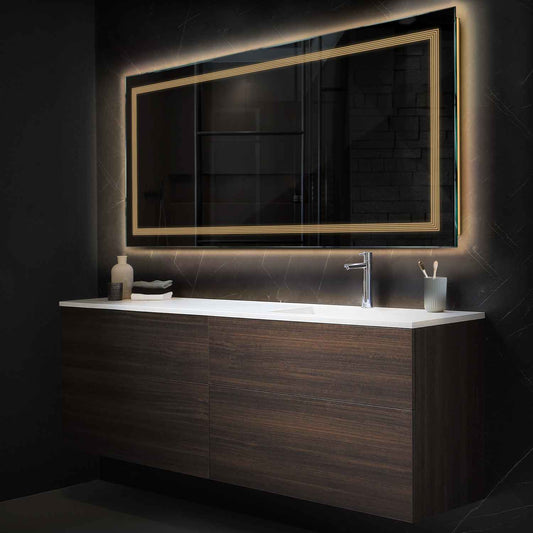 Oglinda LED Orizontala, Fara functii, LED 3000K Cald - Gama Minimal Model 1
