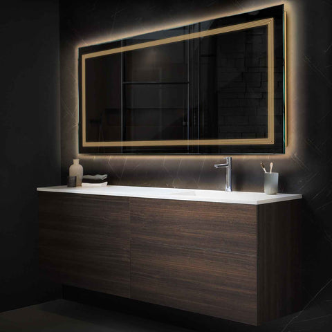 Oglinda LED Orizontala, Fara functii, LED 3000K Cald - Gama Minimal Model 1