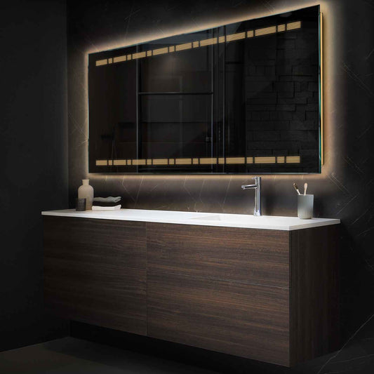Oglinda LED Orizontala, Fara functii, LED 3000K Cald - Gama Minimal Model 3