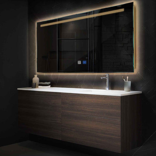 Oglinda LED Orizontala, Touch LED, Dimare, Dezaburire, LED 3000K Cald - Gama Minimal Model 5