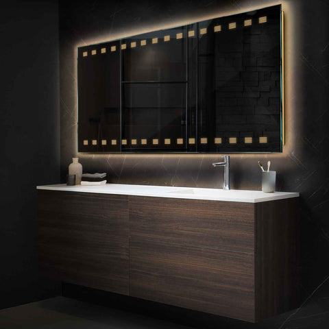 Oglinda LED Orizontala, Fara functii, LED 3000K Cald - Gama Minimal Model 6