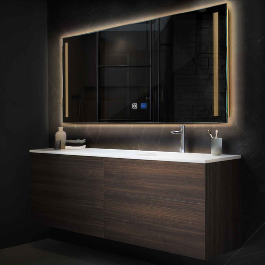 Oglinda LED Orizontala, Touch LED, Dimare, Dezaburire, LED 3000K Cald - Gama Minimal Model 7