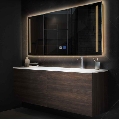 Oglinda LED Orizontala, Touch LED, Dimare, Dezaburire, LED 3000K Cald - Gama Minimal Model 7