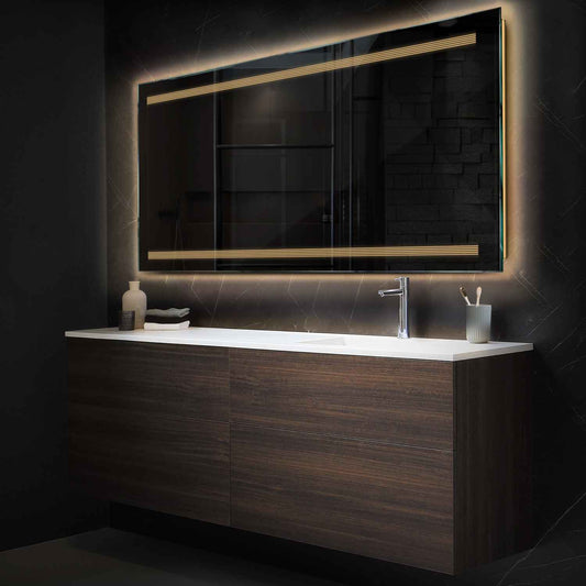 Oglinda LED Orizontala, Fara functii, LED 3000K Cald - Gama Minimal Model 8