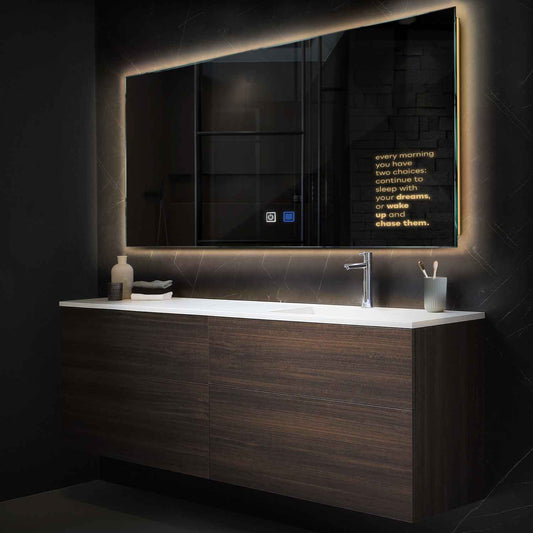 Oglinda LED Orizontala, Touch LED, Dimare, Dezaburire, LED 3000K Cald - Gama Motivated Model 2