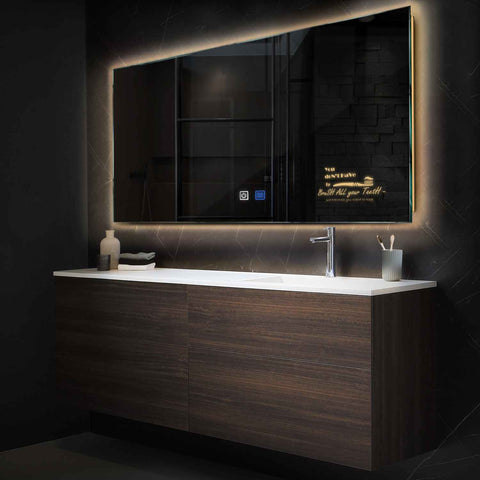 Oglinda LED Orizontala, Touch LED, Dimare, Dezaburire, LED 3000K Cald - Gama Motivated Model 3