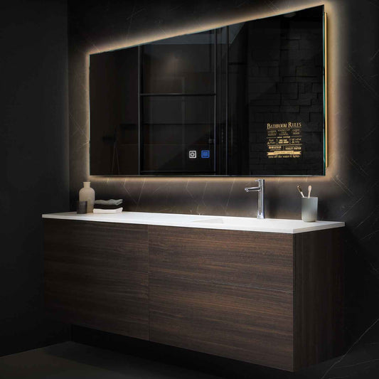 Oglinda LED Orizontala, Touch LED, Dimare, Dezaburire, LED 3000K Cald - Gama Motivated Model 5