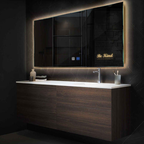 Oglinda LED Orizontala, Touch LED, Dimare, Dezaburire, LED 3000K Cald - Gama Motivated Model 6