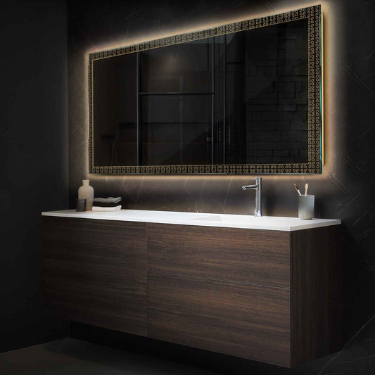 Oglinda LED Orizontala, Fara functii, LED 3000K Cald - Gama Official Model 5