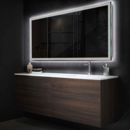 Oglinda LED Orizontala, Fara functii, LED 4000K Neutru - Gama Edge Model 1