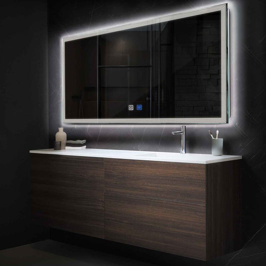 Oglinda LED Orizontala, Touch LED, Dimare, Dezaburire, LED 4000K Neutru - Gama Edge Model 1