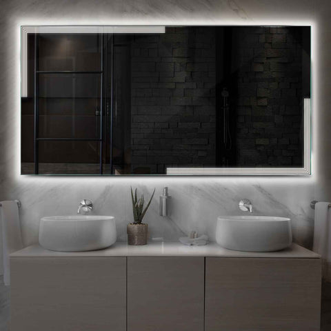 Oglinda LED Orizontala, Fara functii, LED 4000K Neutru - Gama Edge Model 2